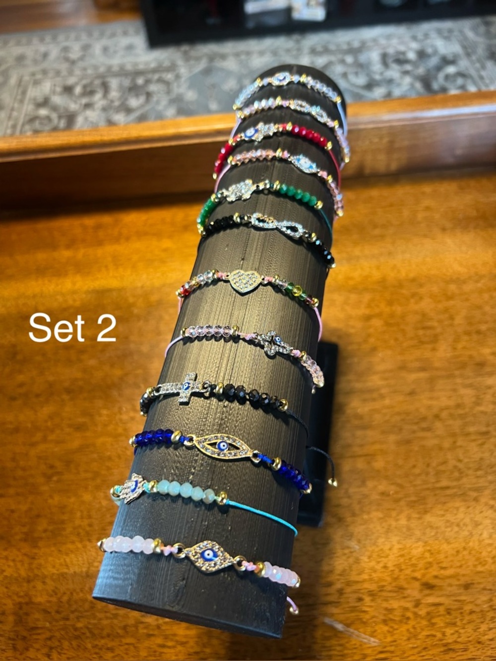 Choose One: 12pc Evil Eye Adjustable Bracelets - Picture 3 of 3